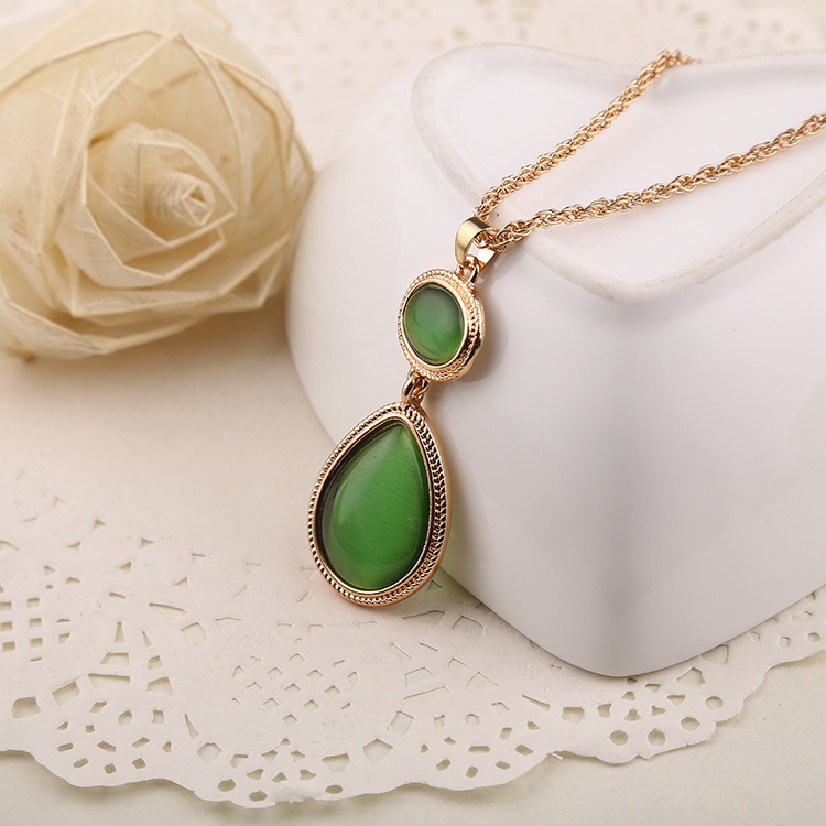 New fashion simple gemstone necklace for women wholesale