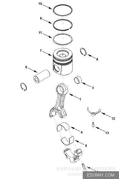 Dongfeng Conominus engine connecting tile 4892797 Dongfeng Conominus engine parts