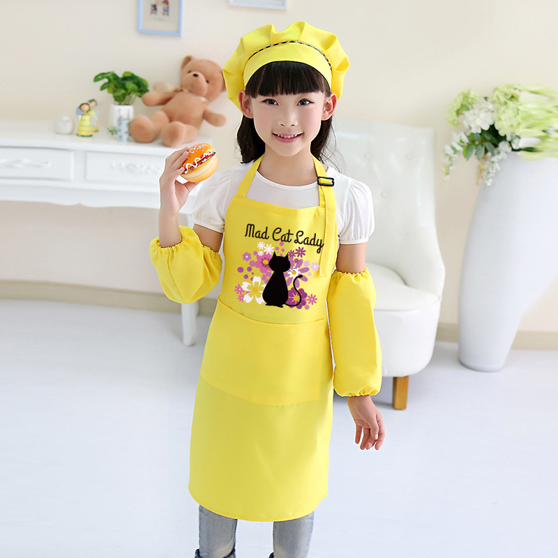 Niños DIY pintura ropa impresión personalizada LOGOTIPO delantal anti-incrustante para niños de jardín de infantes arte pintura