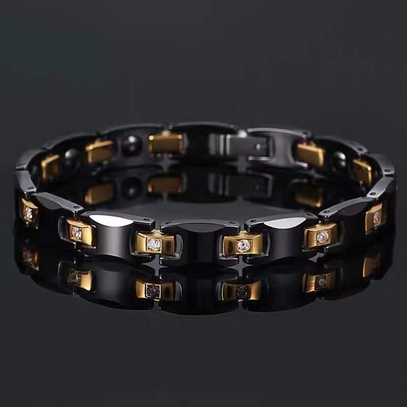 Titanium Steel and Tungsten Gold Bracelet 1