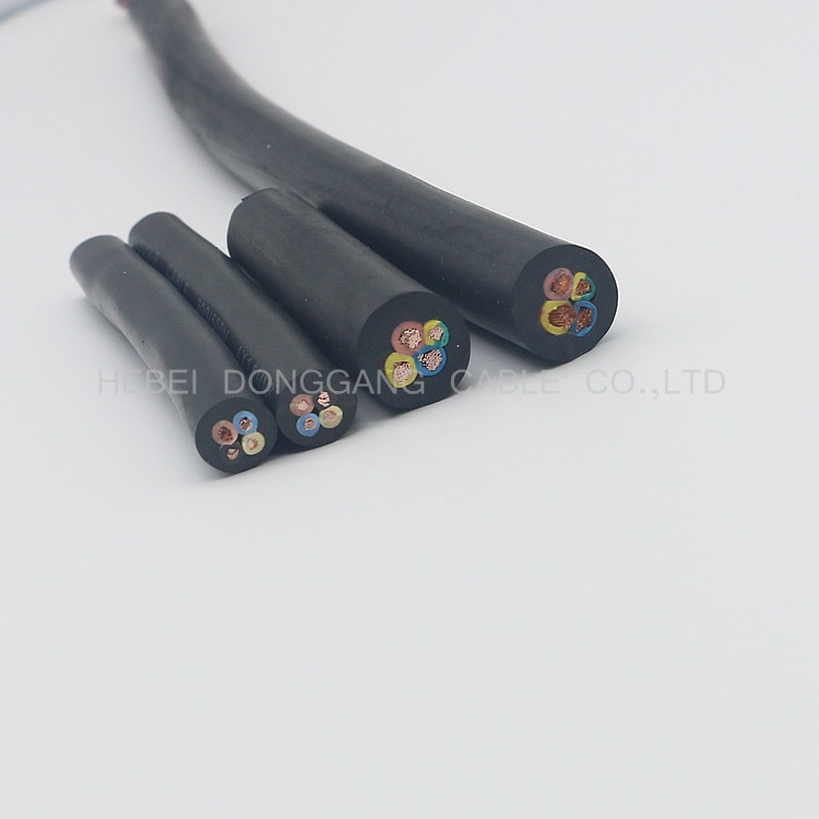 厂家加工生产橡套防水电缆 耐油耐酸碱铜芯橡胶护套潜水泵电缆