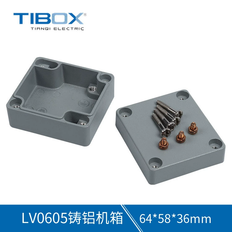 Водонепроницаемая литая алюминиевая коробка TIBOX 64x58x36 распределительная коробка для горнодобывающей промышленности IP66 LV0605 литой алюминиевый корпус оптом