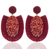 Fashionable earrings, accessory, European style