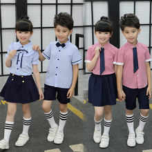 新款儿童幼儿园园服小学生校服 合唱班服表演短袖夏季演出服套装