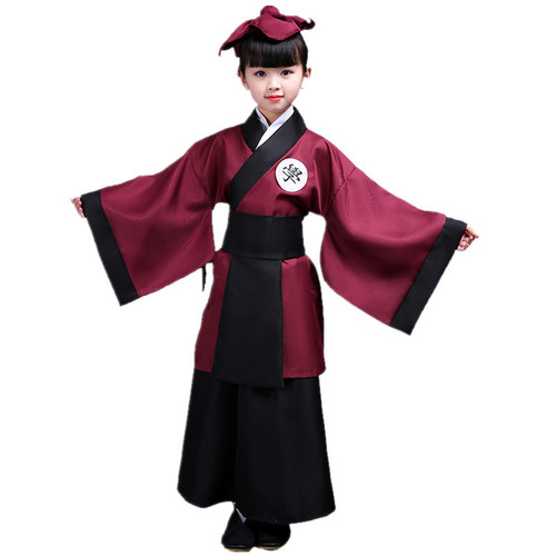 Dr Children boy girls hanfu cosplay confucius school performance costumes costume embedded di hanfu take traditional Chinese clothes