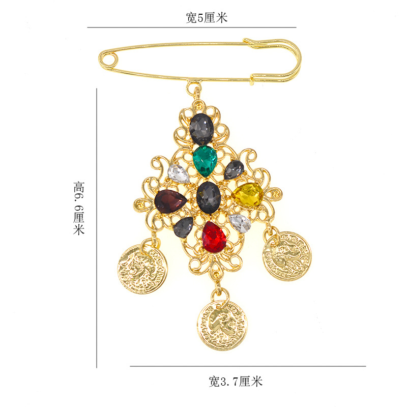 Simple Color Beauty Head Suit Jacket Baroque Brooch display picture 1