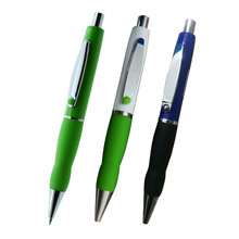 葫蘆造型圓珠筆硅膠握手按動筆小跳動筆可印刷LOGO綠色金屬筆
