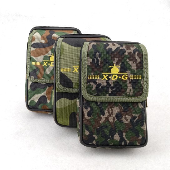 Vertical canvas mobile phone hanging waist bag double zipper wearing belt waist bag 4.7 inch 5.0 inch 5.5 inch mobile phone
