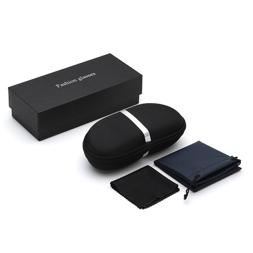 Wholesale LOGO AliExpress Resilient EVA Sunglasses Box Zipper Box Silver Stripe Aluminum Hook Sunglasses