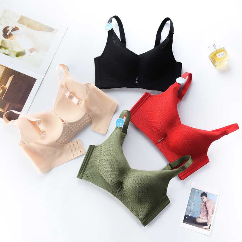 Autumn and winter new pattern comfortable Adjustment type Wireless Bras Thin section ventilation Lace Underwear lady Bra On behalf of