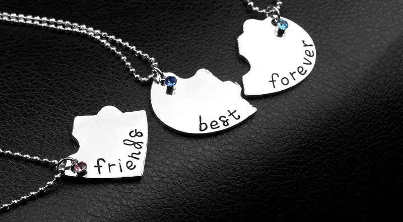 Three-piece Best Friends Forever necklace