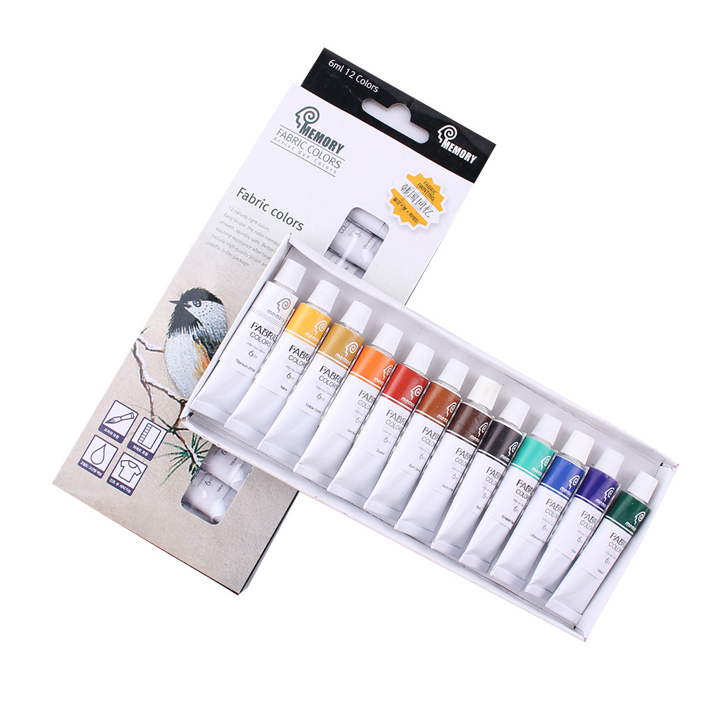 1 traje 12 color textil fibra de pigmento pintura pintada a mano de bricolaje pintado a mano zapatos de lona graffiti pintura impermeable