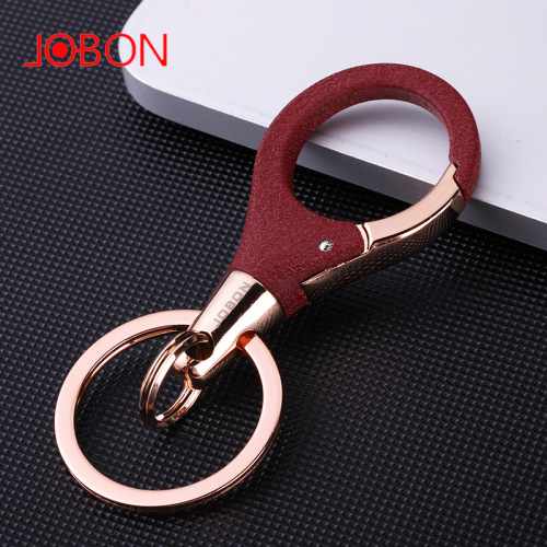 jobon Chinese couple car keychain simple frosted metal alloy key chain pendant creative gift for women