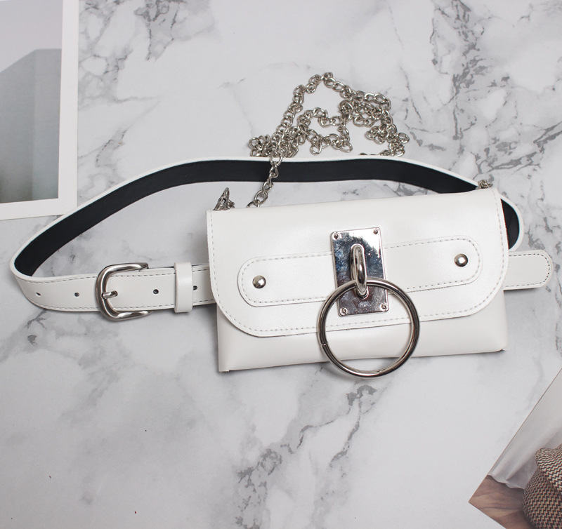 Fashion Belt Waist Bag in White
