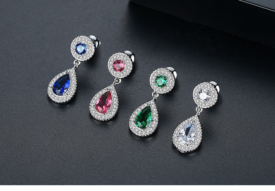 Jinse Aaa Zircon Photo Automne Boucles D'oreilles Coréenne Simple Boucles D'oreilles Mode Ornement Usine En Gros display picture 1