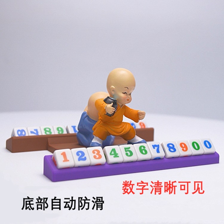Monk Telephone Stop sign lovely Monk Doll Decoration dice number Temporary Stop sign