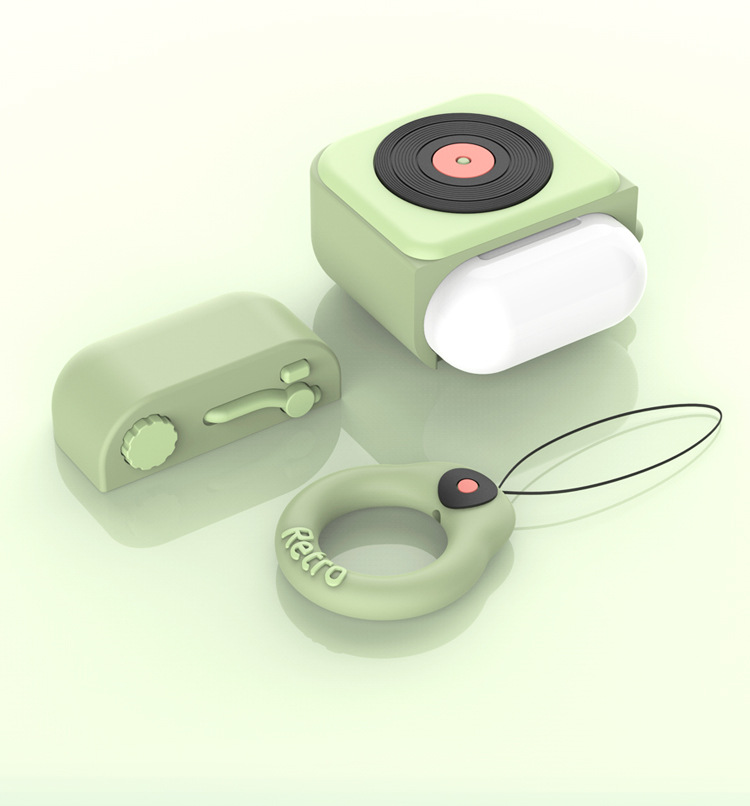 Suitable For Apple Bluetooth Headset Radio Type Silicone Cartoon Protective Shell display picture 2
