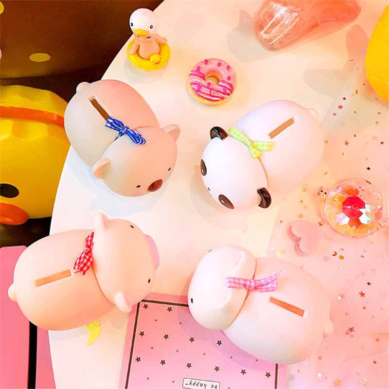 Creative Cute Piggy Piggy Bank Unbreakable Cartoon Student Sesame Street Piggy Bank Gift Gift Street Stall Ornament