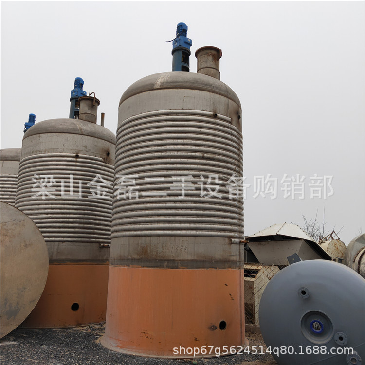 出售二手70吨不锈钢反应釜 70立方不绣钢高压反应釜 70吨搅拌罐