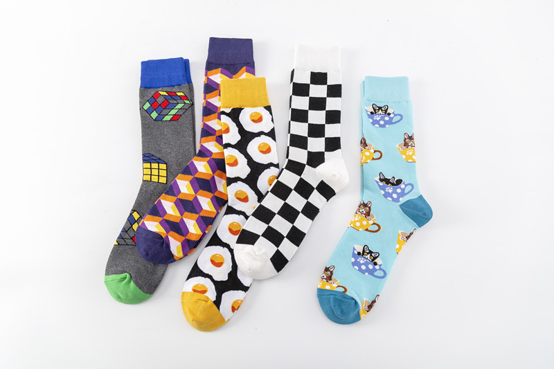 Cotton (more than 50%) Fabric Type A Pair Cute Men's Animal Color Block Cotton (more Than 50%) Ankle Socks