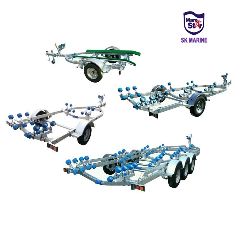 重型游艇船用拖车 10吨以上大型船用拖车拖架