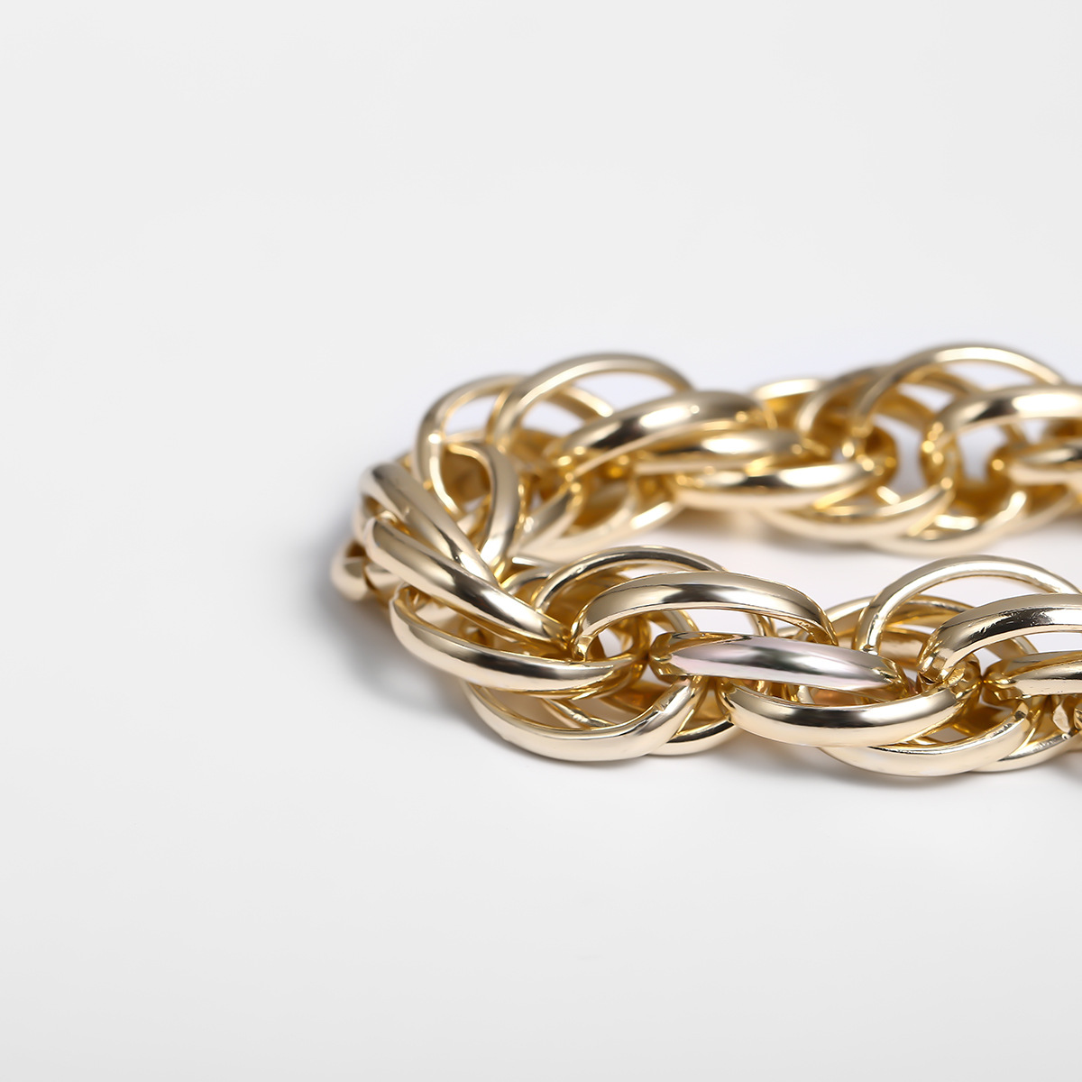 Simple Retro Twist Thick Chain Necklace