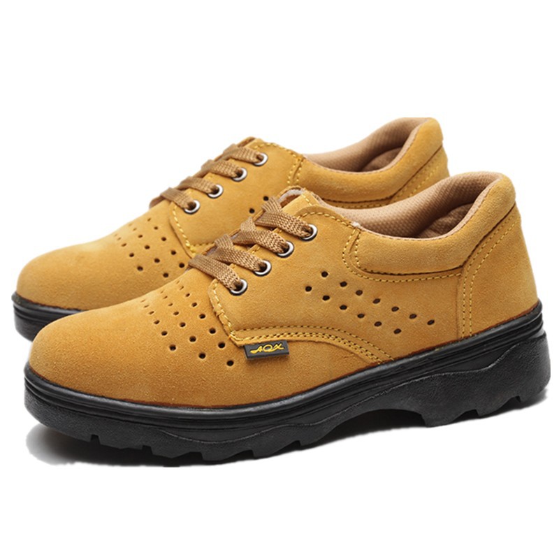 劳保鞋低帮安全鞋防护鞋耐油酸碱防砸防刺穿真皮防滑足部透气防水