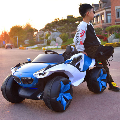 儿童电动车四轮小孩越野遥控汽车1-3-10岁宝宝玩具车可坐人带摇摆|ms