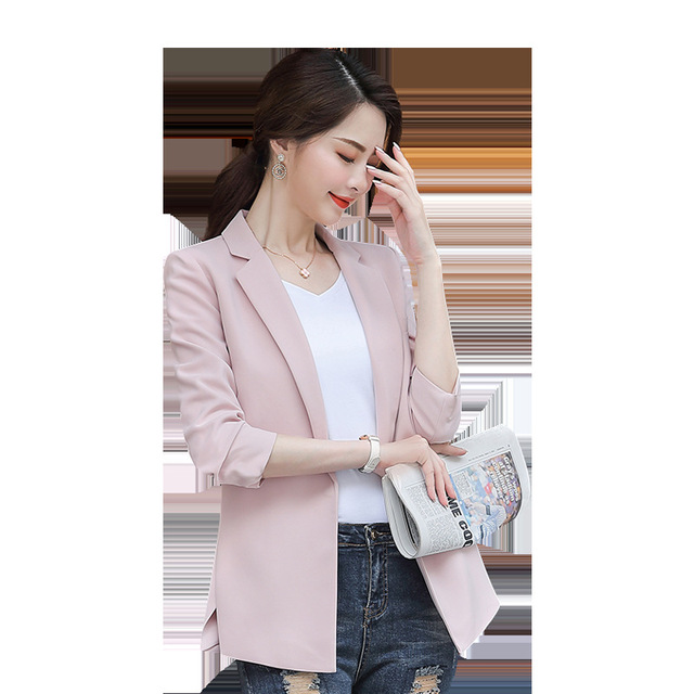 New long sleeve small jacket casual small suit Lapel women’s wear 