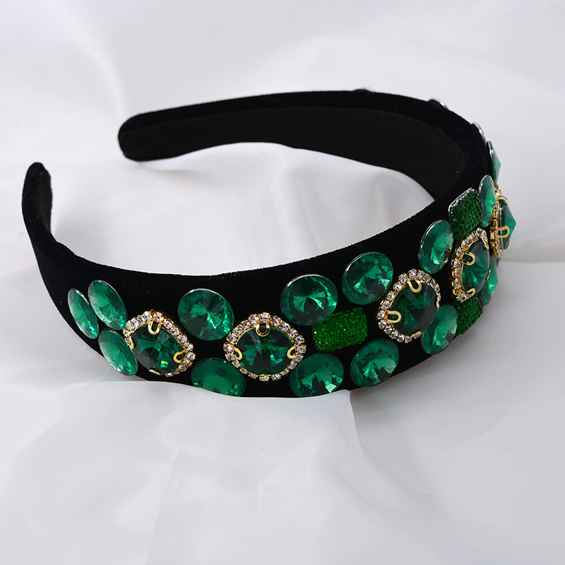 Baroque Headband Fashion Temperament Ball Geometry Crystal Full Diamond Hair Accessories Bride Headband display picture 3