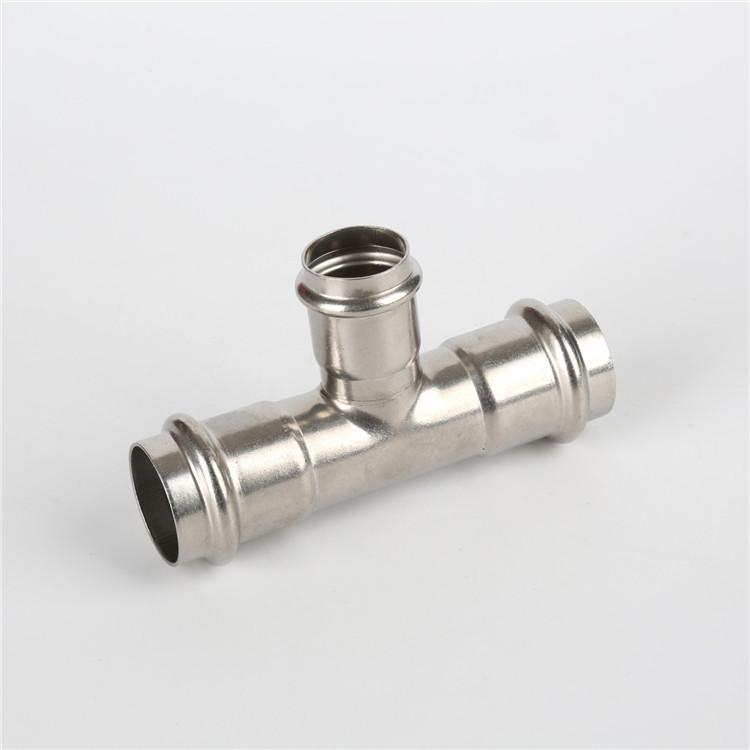 重庆不锈钢双卡压异径三通 重庆厂家直销|ms