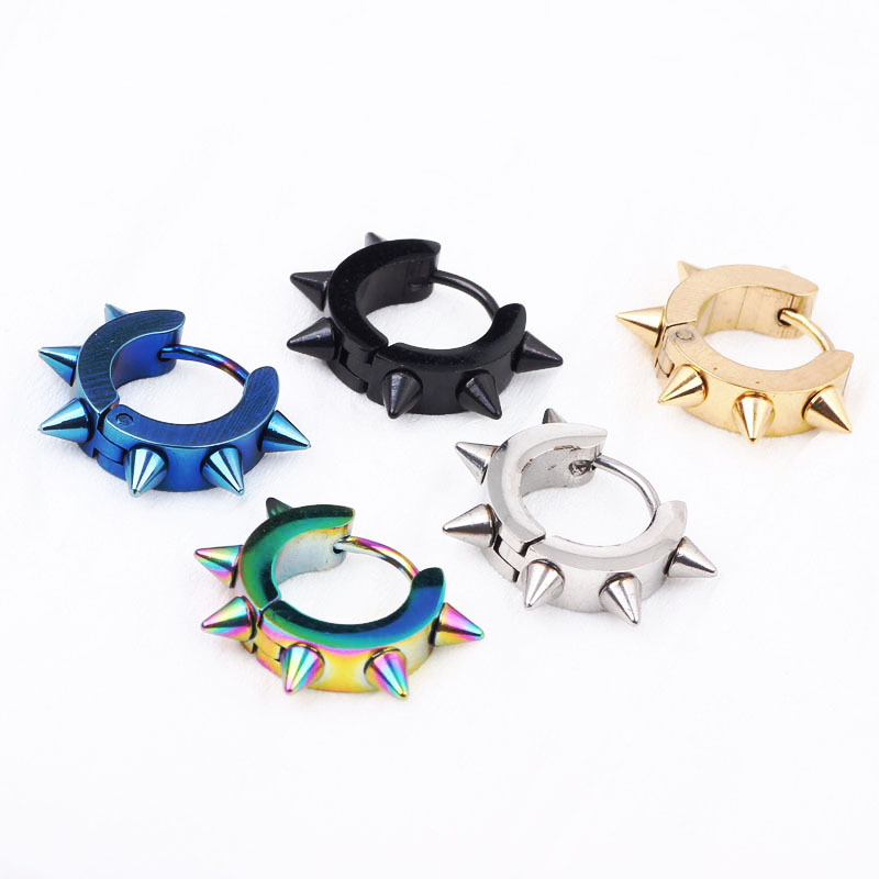 Oval U-Shaped Earrings Stainless Steel Titanium Steel Geometric Hipster Style detail image 8