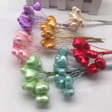 新款婚庆新娘花配件 带铁丝爱心形 手工制作头饰发饰化妆造型材料