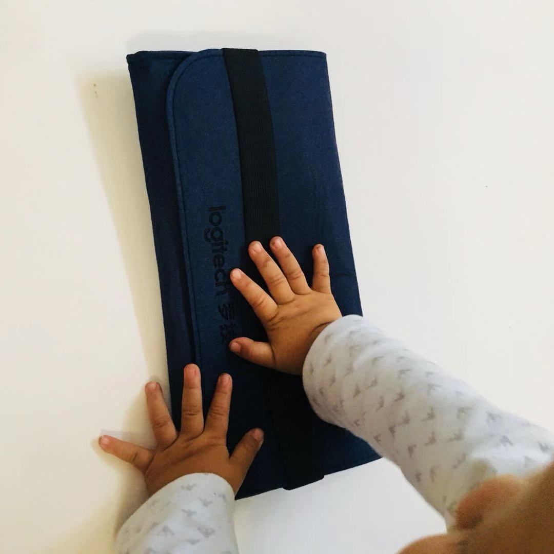 可訂制無線藍牙K380K480毛氈鍵盤包 鍵盤收納包 防塵袋保護套