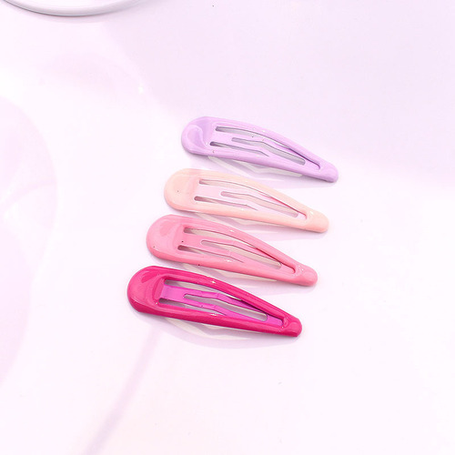 Korean Version New Fashion Viral Hair Accessories Colored Children Hair Clips Waterdrop Candy Color BB Clips Oil Small Hair Pins Side Fringe Clips
