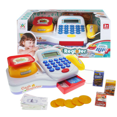 LCD Screen Electric Cashier new pattern Play house simulation supermarket Cashier suit lighting music Puzzle Toys