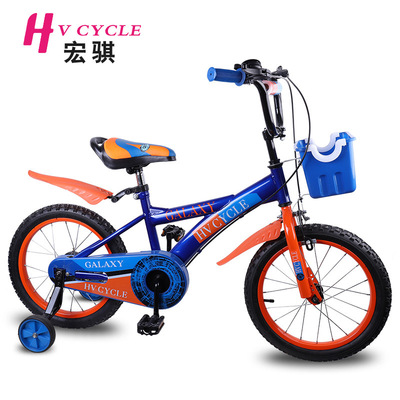 宏骐新款男款5-8岁儿童自行车16寸后倒刹 跨境专供款亚马逊