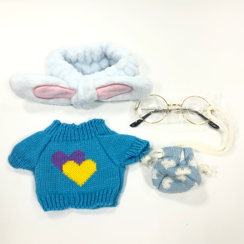 Celebridad en línea de pato ácido hialurónico accesorios de ropa de muñeca ácido hialurónico pato 30cm sombrero gafas accesorios pequeños accesorios de pato amarillo