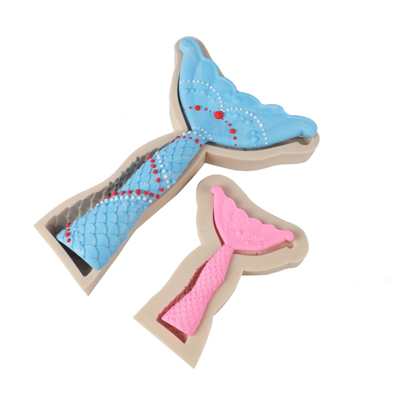 Epoxi molde sirena cola de pescado fondant molde pastel molde de silicona molde de chocolate herramienta para hornear