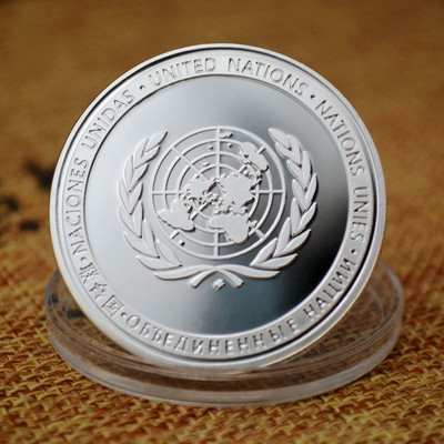 customized Foreign commemorative coin World Peace 999 Silver Commemorative chapter Silver coin Precious Metals commemorative coin customized