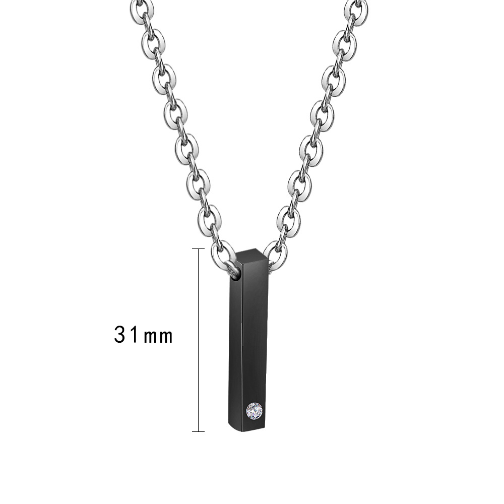 11g Weight Simple Style Customization Laser Engraving 304 Stainless Steel Plating Unisex Pendant Necklace Men Pendant Necklaces
