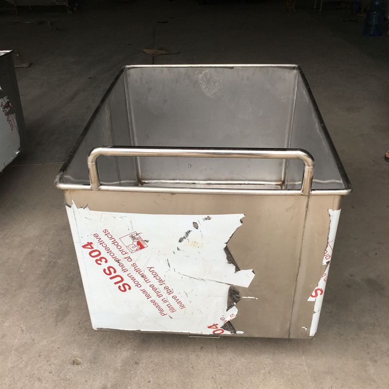 食品级手推工具车 食品小料车批发 产地货源不锈钢肉制品料斗车