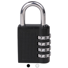 跨境電商熱銷大號鋅合金4位黑色數字密碼掛鎖健身房更衣櫃密碼鎖