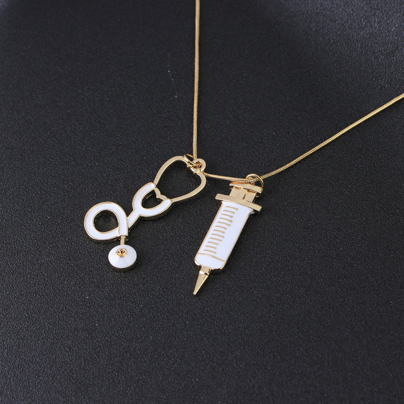 New fashion medical equipment necklace stethoscope necklace yiwu nihaojewelry wholesale
