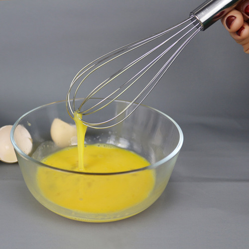 Stainless steel egg beater manual printable LOGO handheld batter cream mixer creative kitchen baking tools