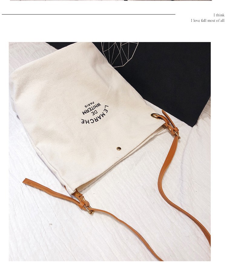 Manufacturer Sale Canvas Women 2021 Summer New Simple Korean Single Shoulder Crossbody Personalized Printed_voghion.com