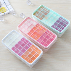 Ice cube tray freezer large ice cube tray with 36 silicone ice cube trays and lid, soft rubber popsicle food storage box set