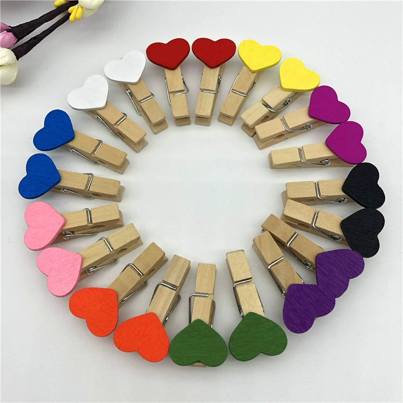Любовь декоративный деревянный зажим ручной работы DIY пеньковая веревка/фото/заметка деревянный зажим корейский маленький деревянный зажим