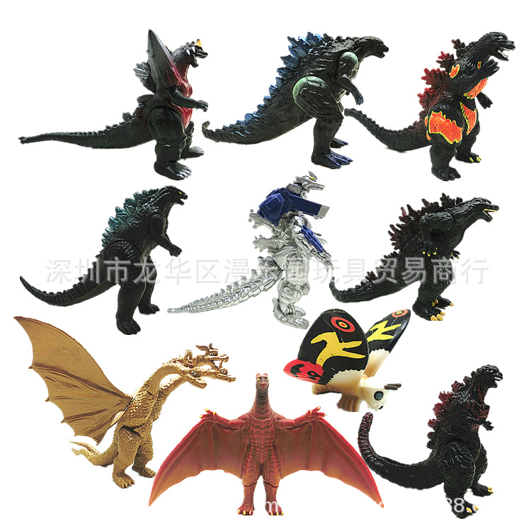 Supply 10 Godzilla Three Headed Dragon Kido La Mothra Monster Dinosaur Animal Model Toy Doll Display