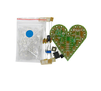 Electronic kit heart-shaped breathing light kit DIY breathing light parts electronic exercise board electronic DIY